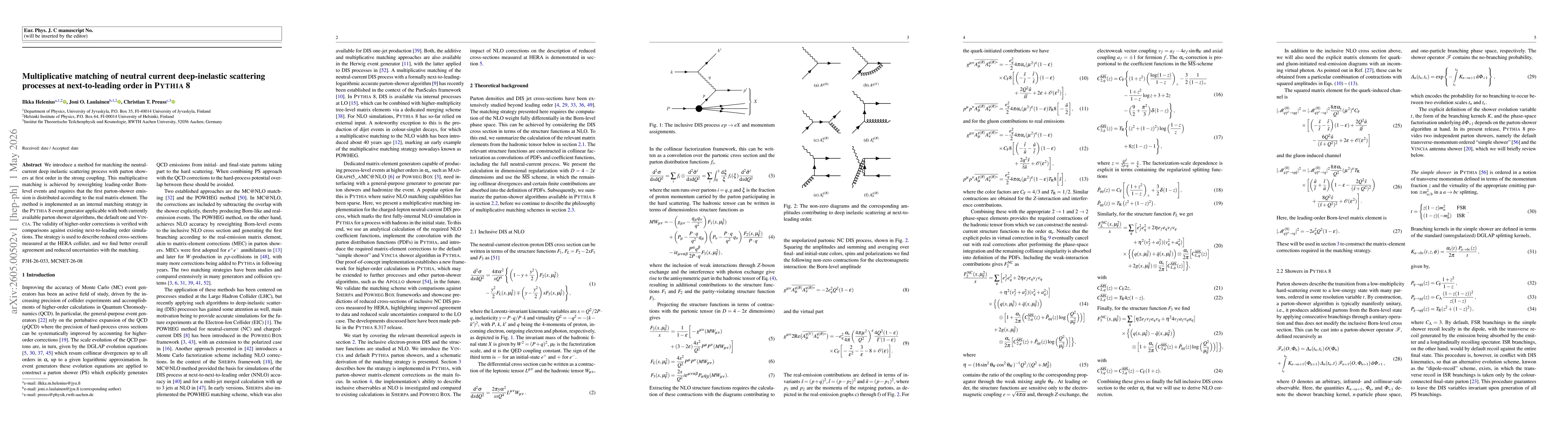 Thumbnail for Multiplicative matching of neutral current deep-inelastic scattering processes at next-to-leading order in PYTHIA 8