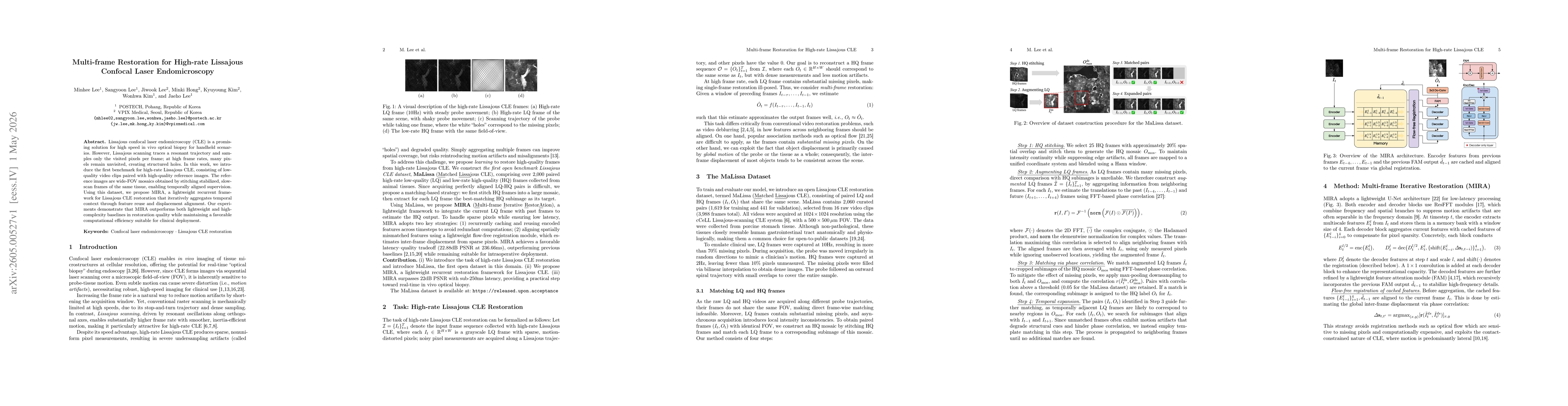 Thumbnail for Multi-frame Restoration for High-rate Lissajous Confocal Laser Endomicroscopy