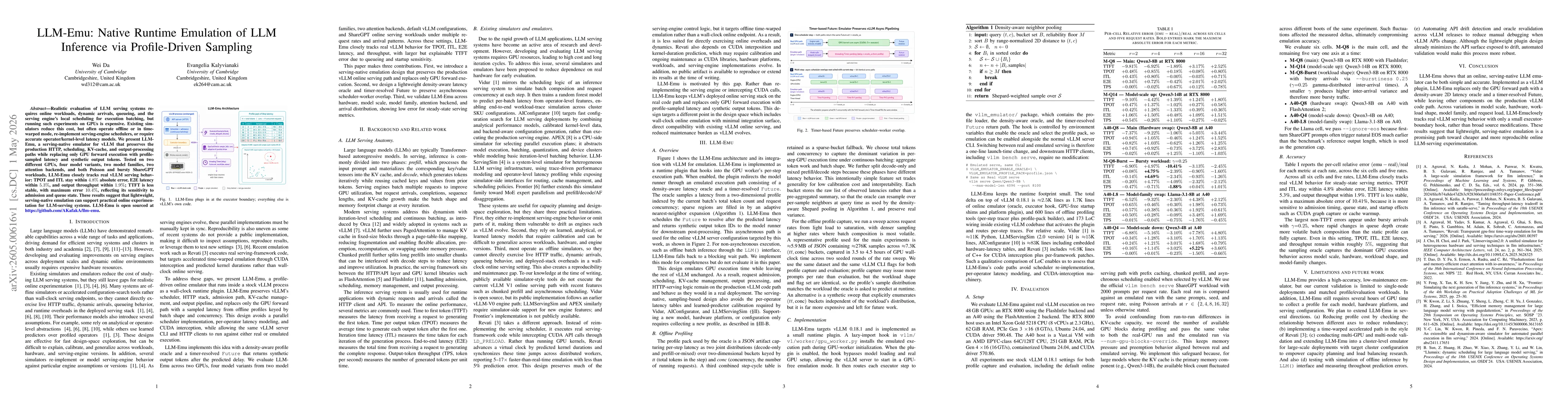 Thumbnail for LLM-Emu: Native Runtime Emulation of LLM Inference via Profile-Driven Sampling