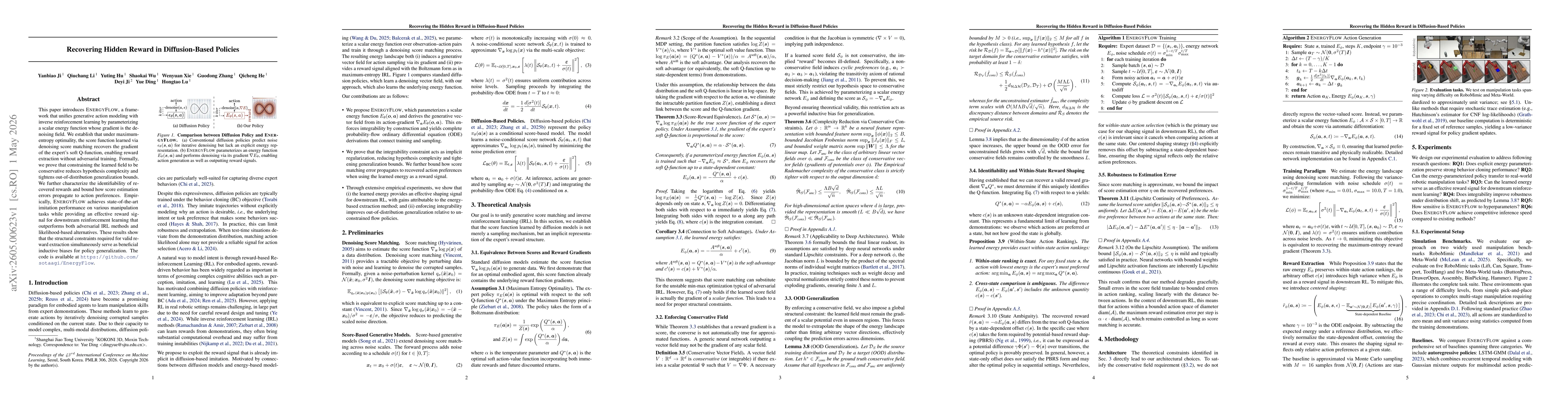Thumbnail for Recovering Hidden Reward in Diffusion-Based Policies