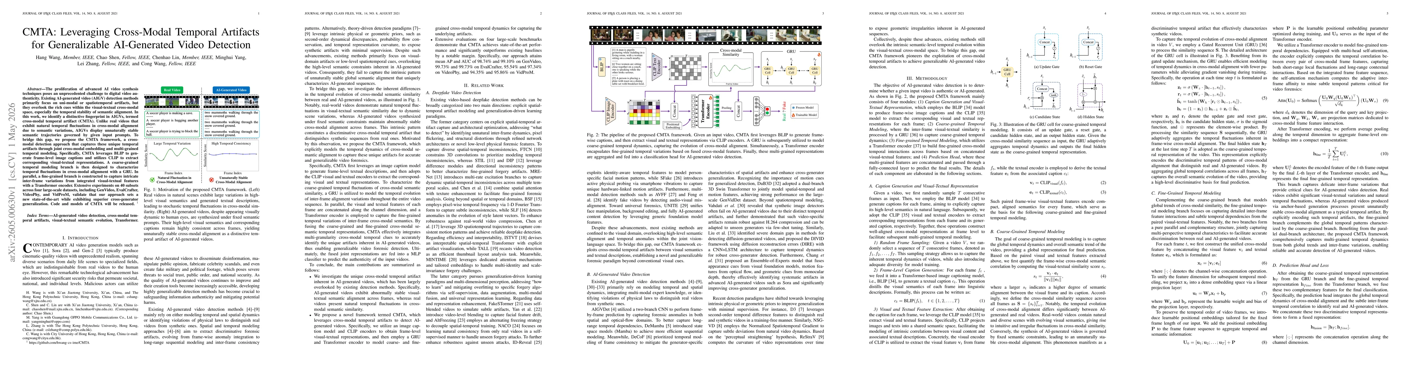 Thumbnail for CMTA: Leveraging Cross-Modal Temporal Artifacts for Generalizable AI-Generated Video Detection