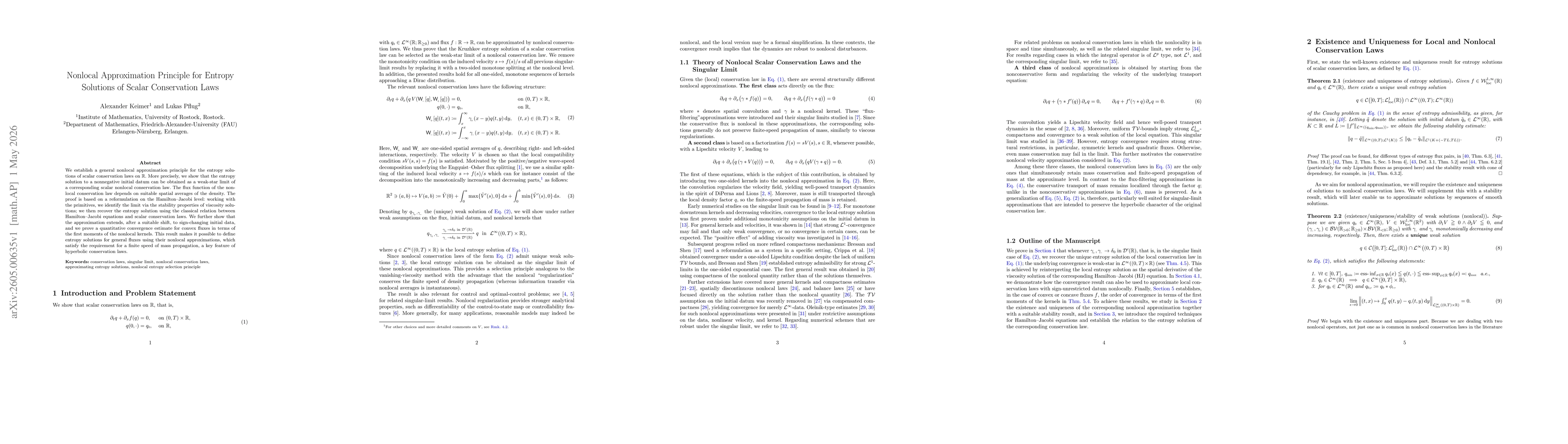 Thumbnail for Nonlocal Approximation Principle for Entropy Solutions of Scalar Conservation Laws