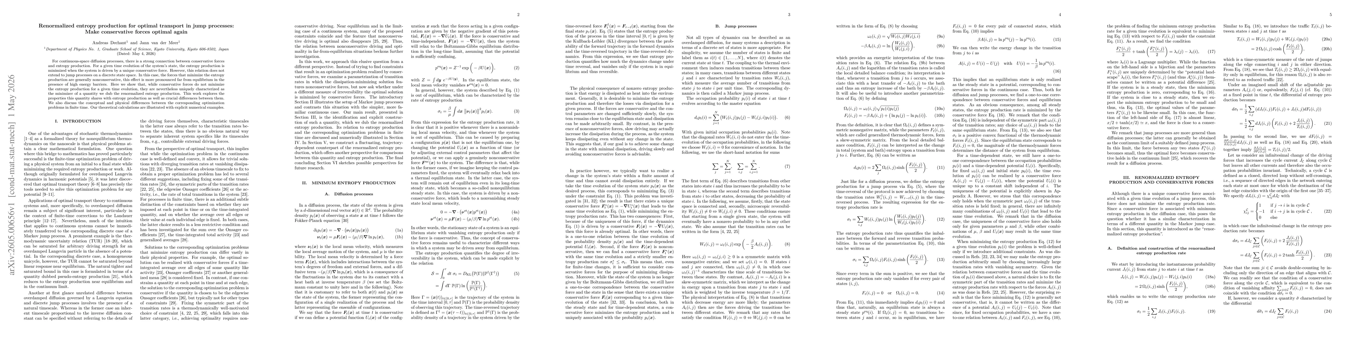 Thumbnail for Renormalized entropy production for optimal transport in jump processes: Make conservative forces optimal again