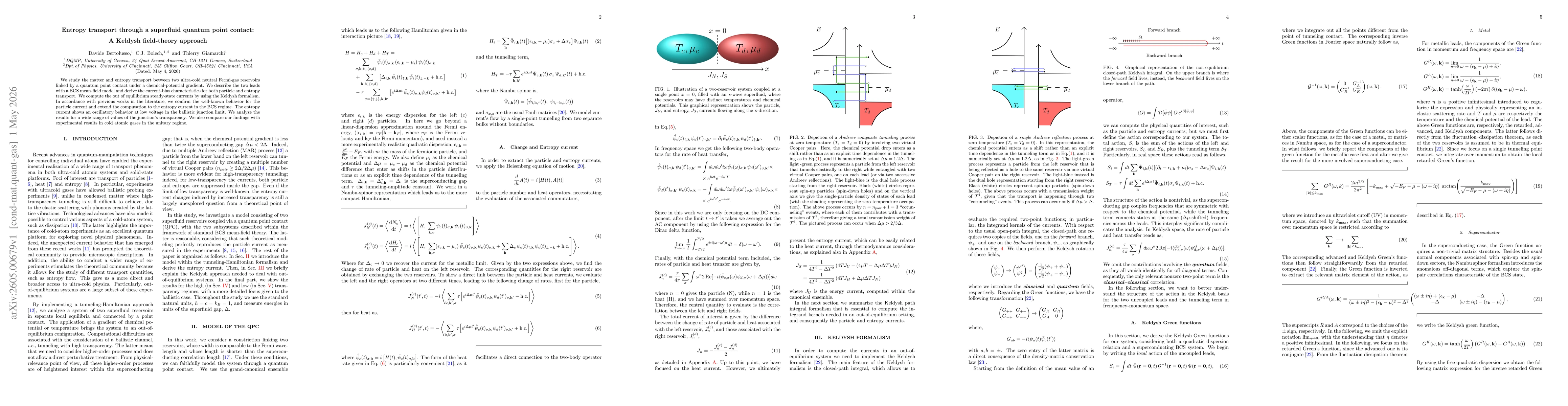 Thumbnail for Entropy transport through a superfluid quantum point contact: A Keldysh field-theory approach