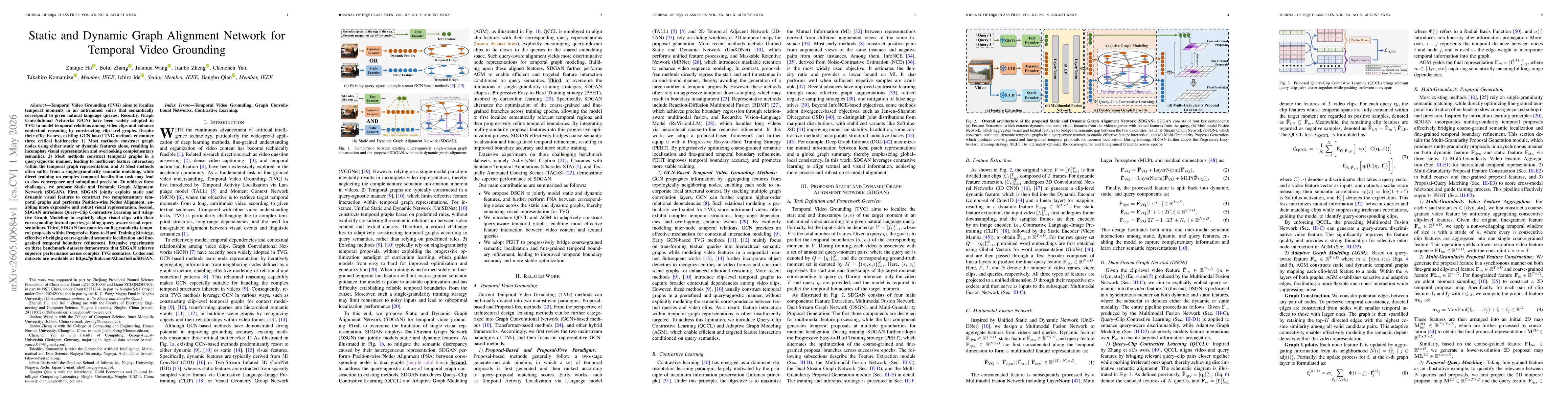 Thumbnail for Static and Dynamic Graph Alignment Network for Temporal Video Grounding