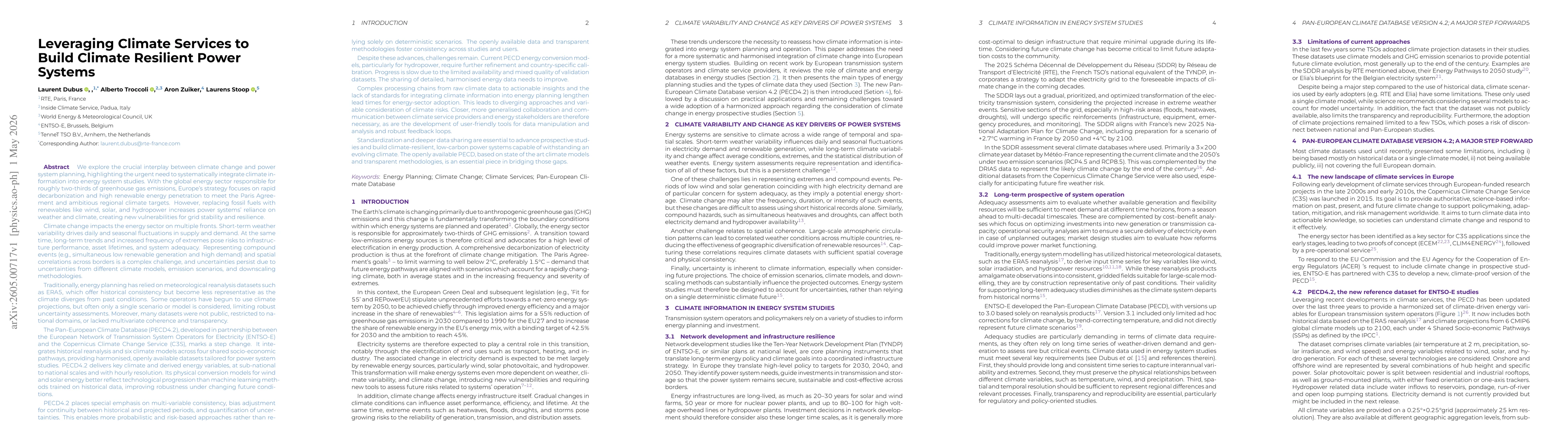 Thumbnail for Leveraging Climate Services to Build Climate Resilient Power Systems