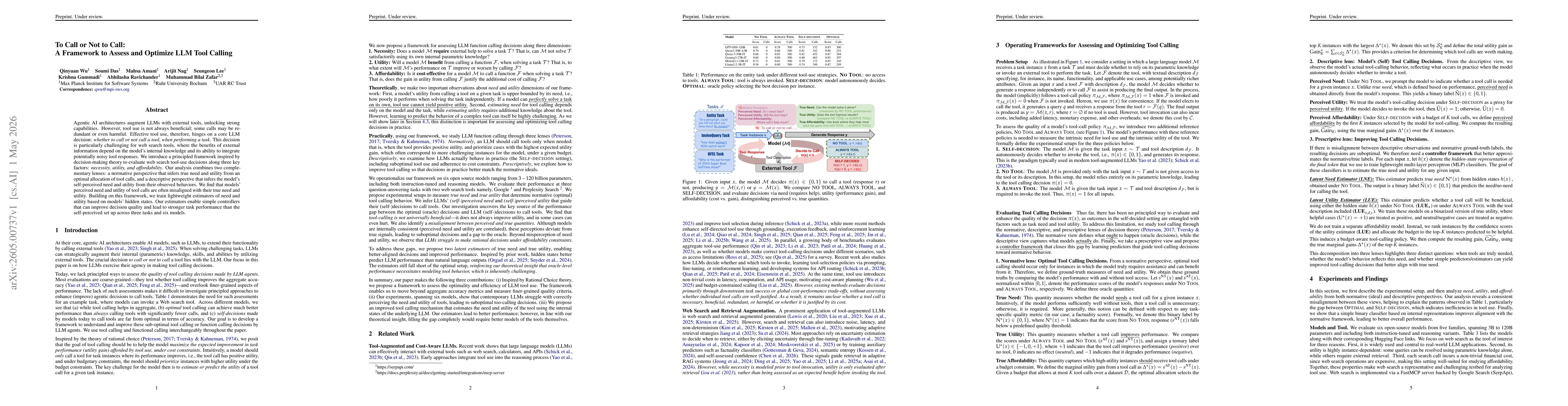 Thumbnail for To Call or Not to Call: A Framework to Assess and Optimize LLM Tool Calling