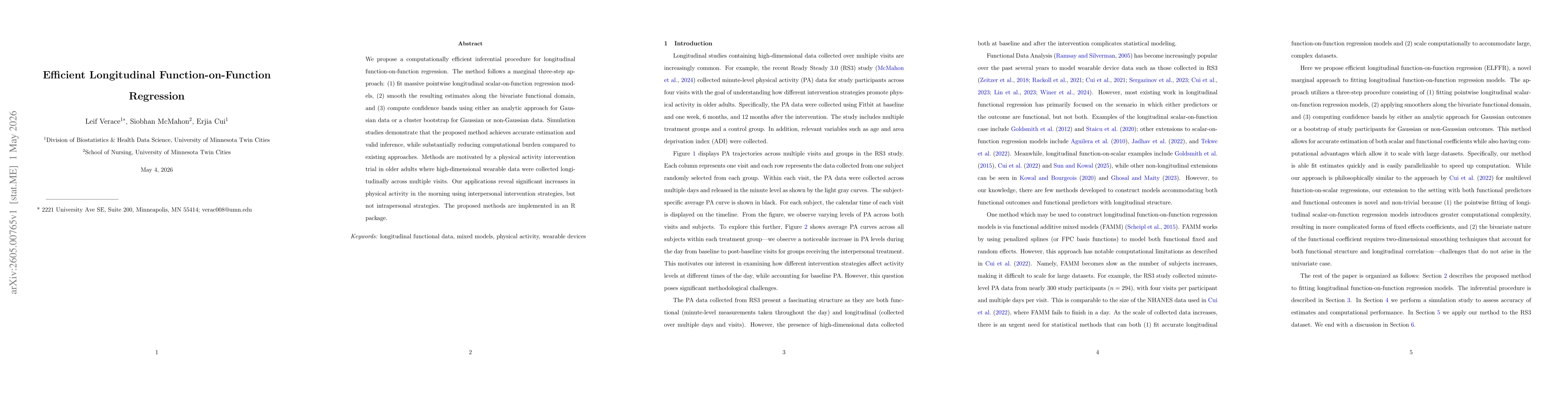 Thumbnail for Efficient Longitudinal Function-on-Function Regression