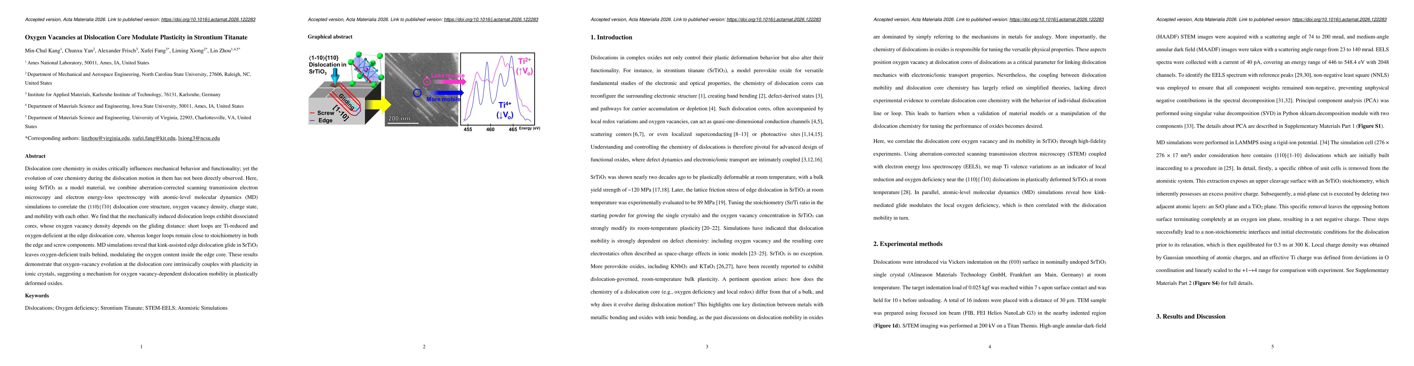 Thumbnail for Oxygen Vacancies at Dislocation Core Modulate Plasticity in Strontium Titanate