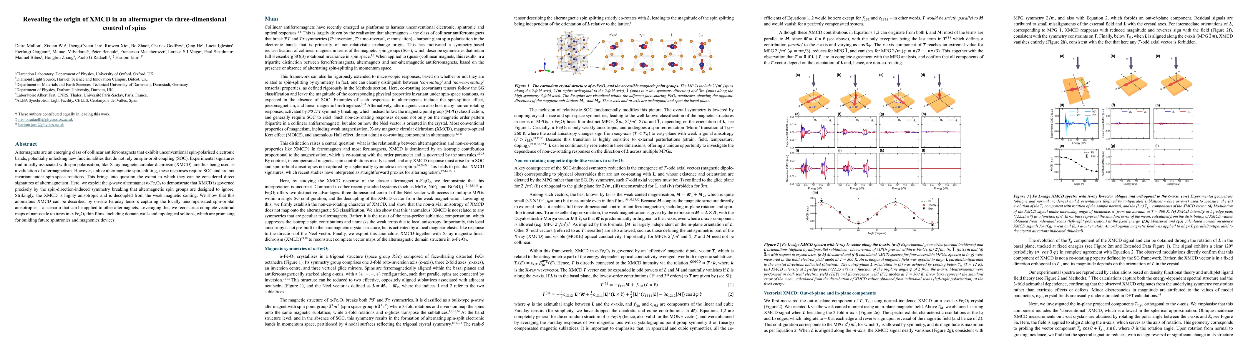Thumbnail for Revealing the origin of XMCD in an altermagnet via three-dimensional control of spins