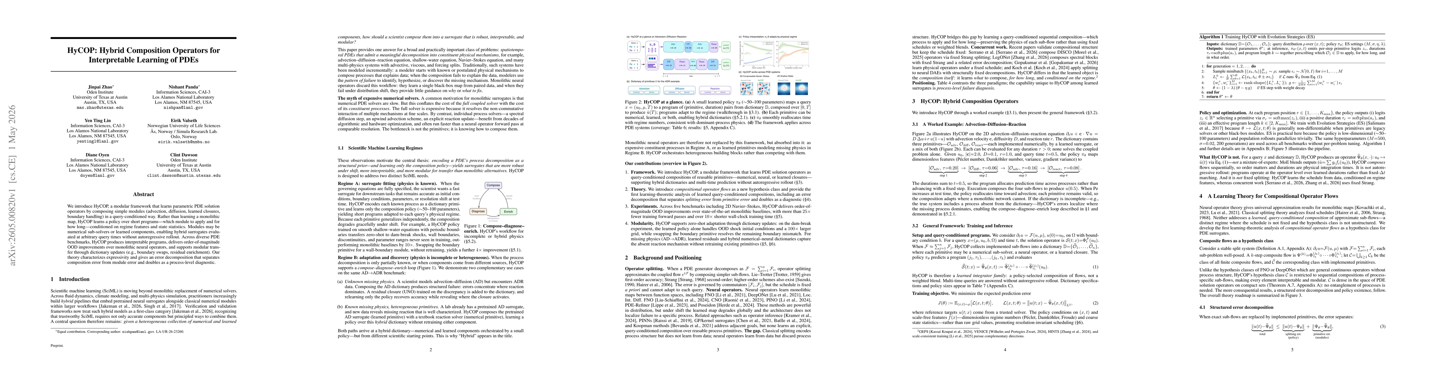 Thumbnail for HyCOP: Hybrid Composition Operators for Interpretable Learning of PDEs