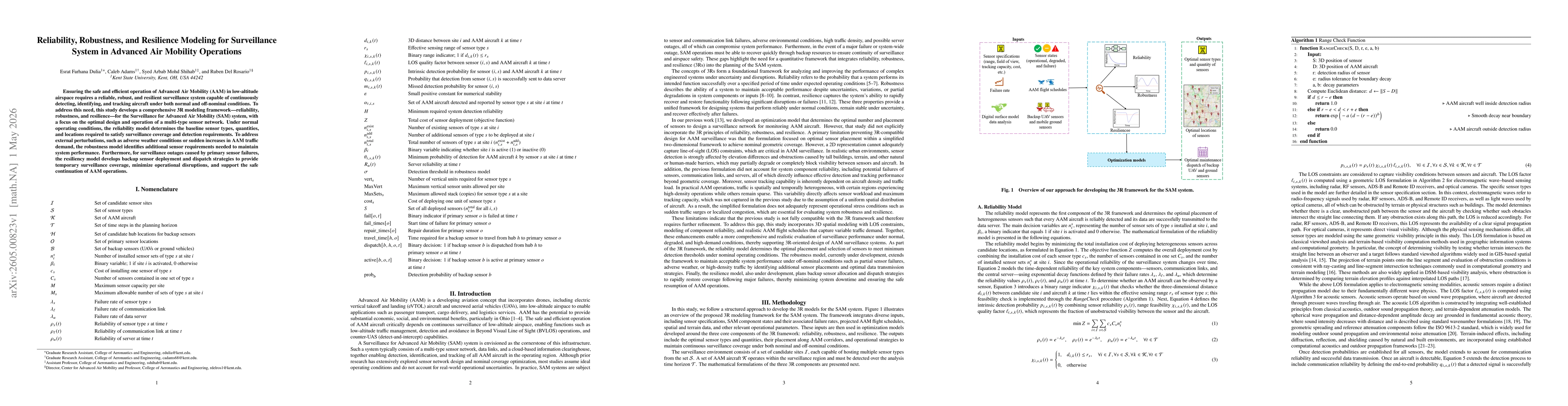 Thumbnail for Reliability, Robustness, and Resilience Modeling for Surveillance System in Advanced Air Mobility Operations