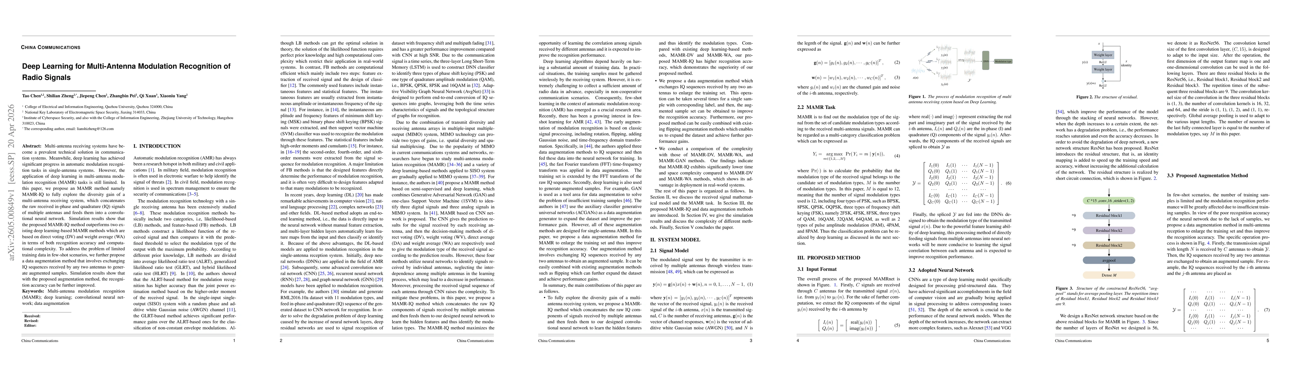 Thumbnail for Deep Learning for Multi-Antenna Modulation Recognition of Radio Signals