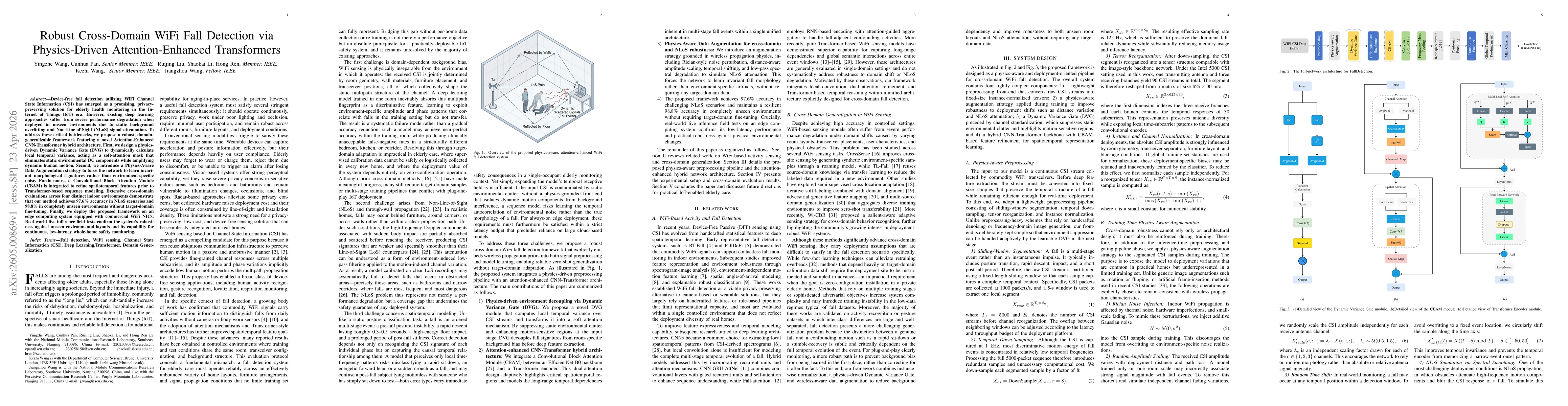 Thumbnail for Robust Cross-Domain WiFi Fall Detection via Physics-Driven Attention-Enhanced Transformers