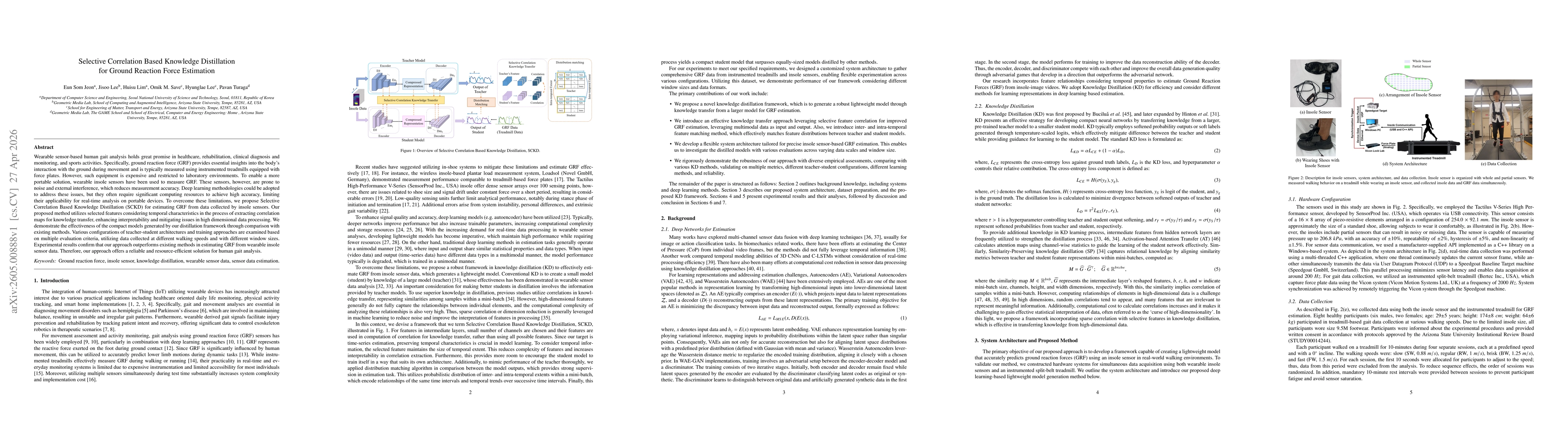 Thumbnail for Selective Correlation Based Knowledge Distillation for Ground Reaction Force Estimation