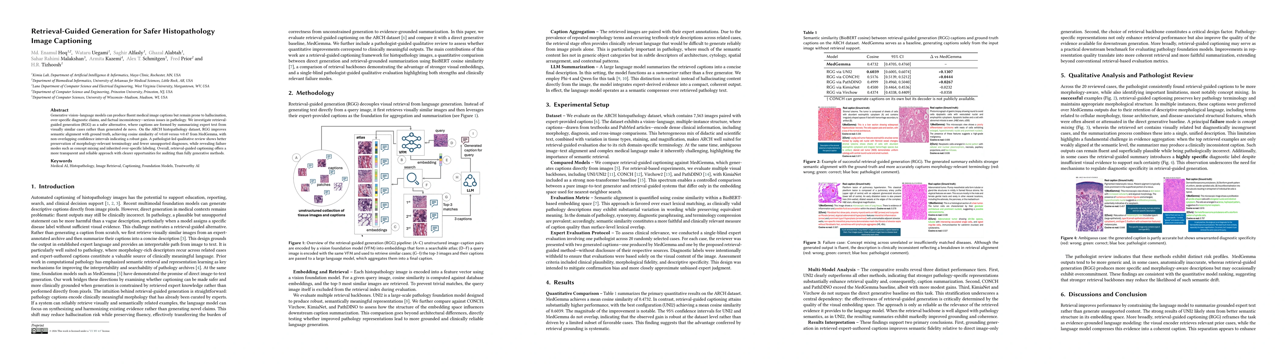 Thumbnail for Retrieval-Guided Generation for Safer Histopathology Image Captioning