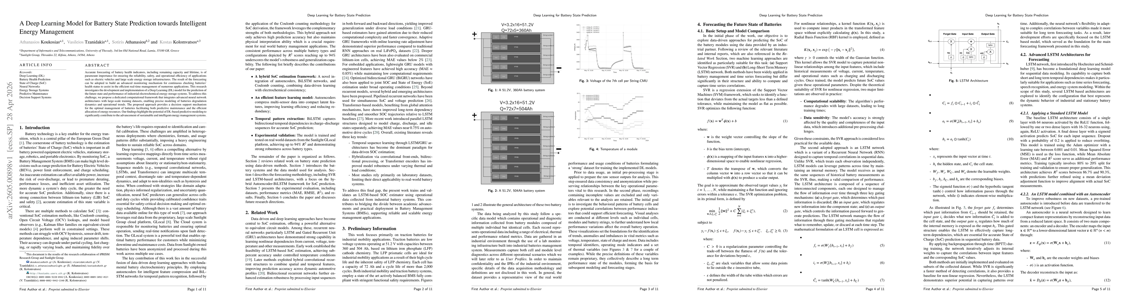Thumbnail for A Deep Learning Model for Battery State Prediction towards Intelligent Energy Management