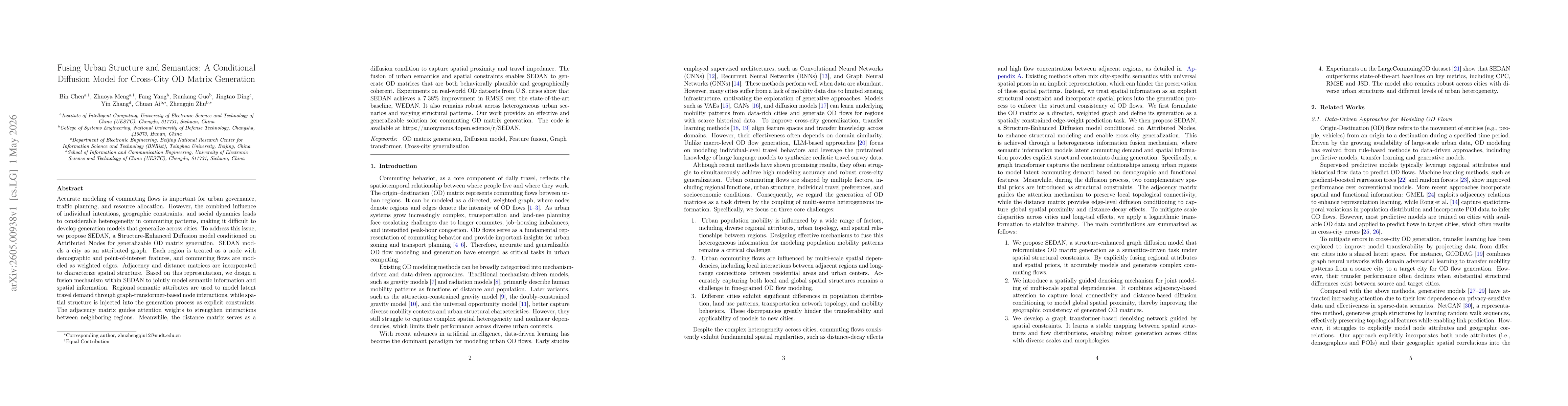 Thumbnail for Fusing Urban Structure and Semantics: A Conditional Diffusion Model for Cross-City OD Matrix Generation