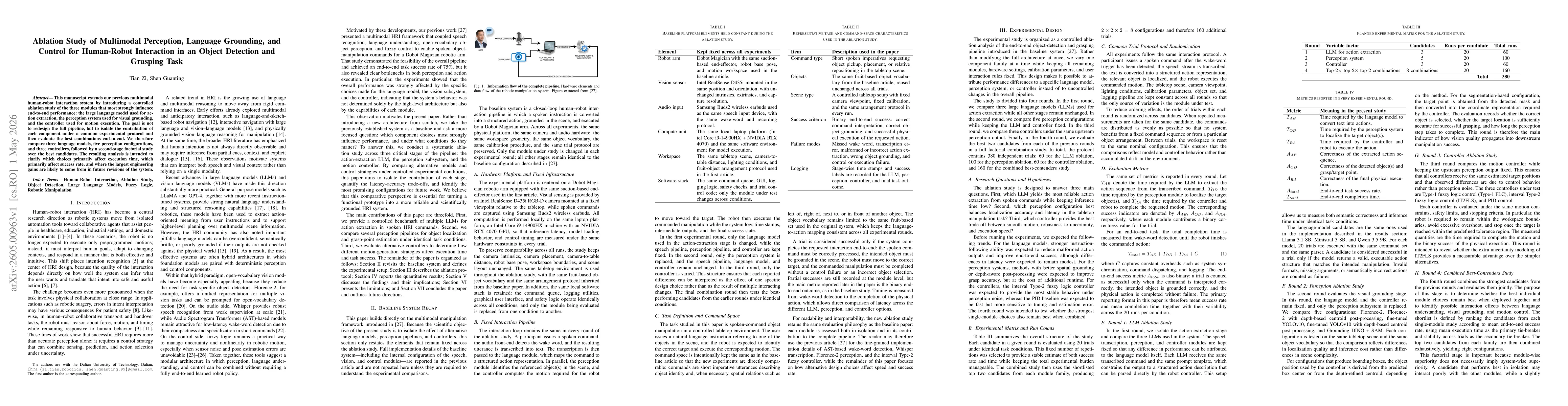 Thumbnail for Ablation Study of Multimodal Perception, Language Grounding, and Control for Human-Robot Interaction in an Object Detection and Grasping Task