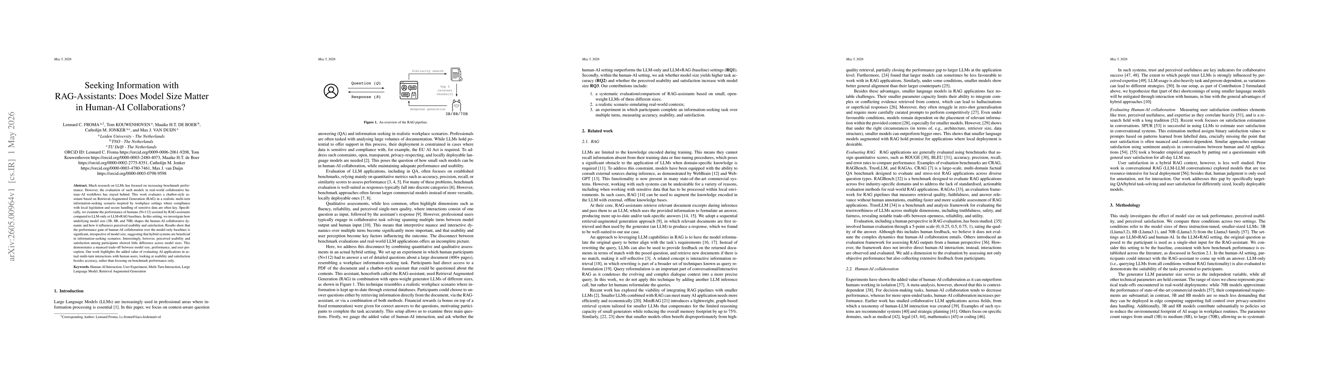 Thumbnail for Seeking Information with RAG-Assistants: Does Model Size Matter in Human-AI Collaborations?