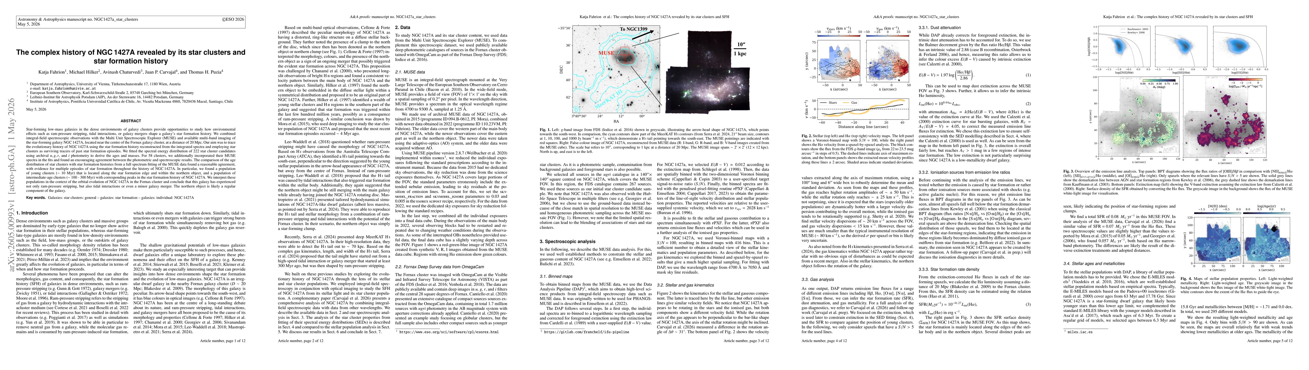 Thumbnail for The complex history of NGC 1427A revealed by its star clusters and star formation history