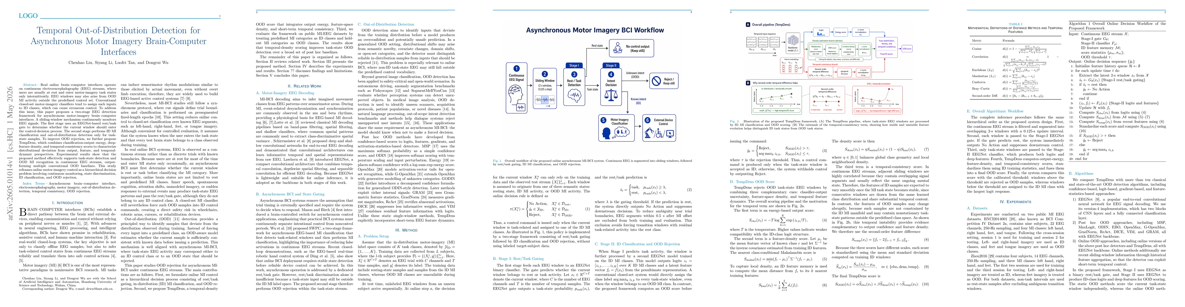 Thumbnail for Temporal Out-of-Distribution Detection for Asynchronous Motor Imagery Brain-Computer Interfaces