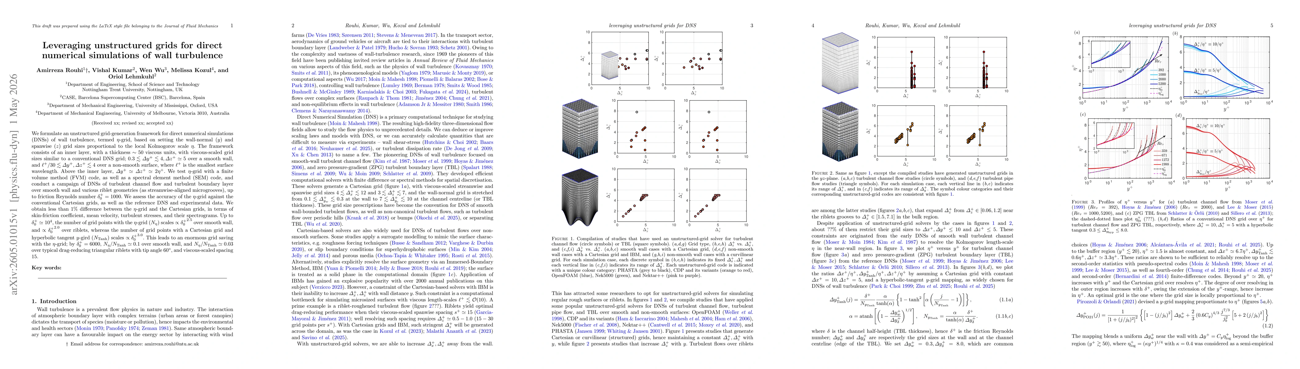 Thumbnail for Leveraging unstructured grids for direct numerical simulations of wall turbulence