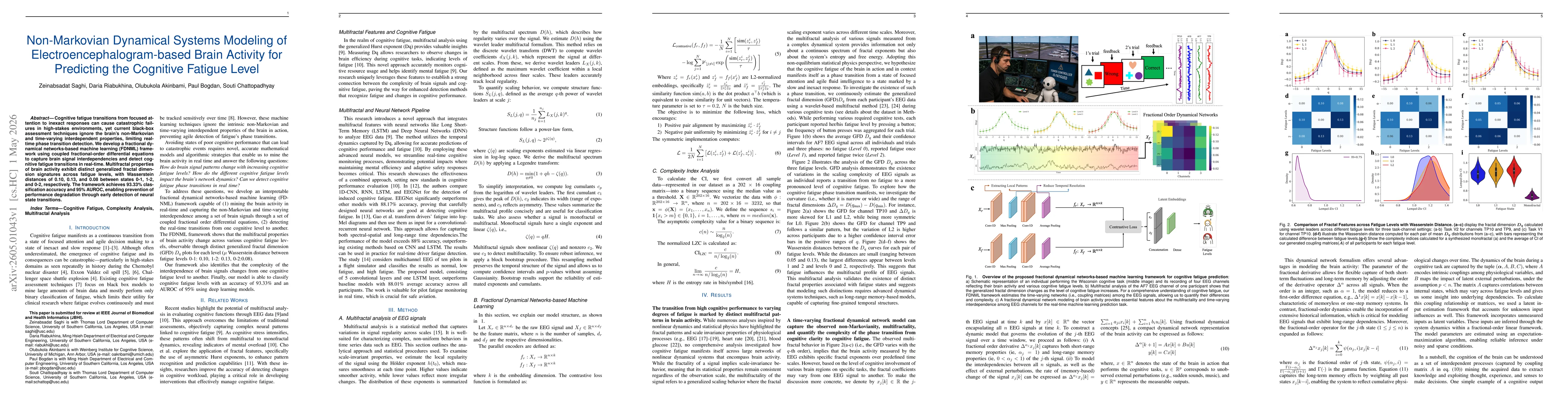 Thumbnail for Non-Markovian Dynamical Systems Modeling of Electroencephalogram-based Brain Activity for Anticipating the Cognitive Fatigue Level