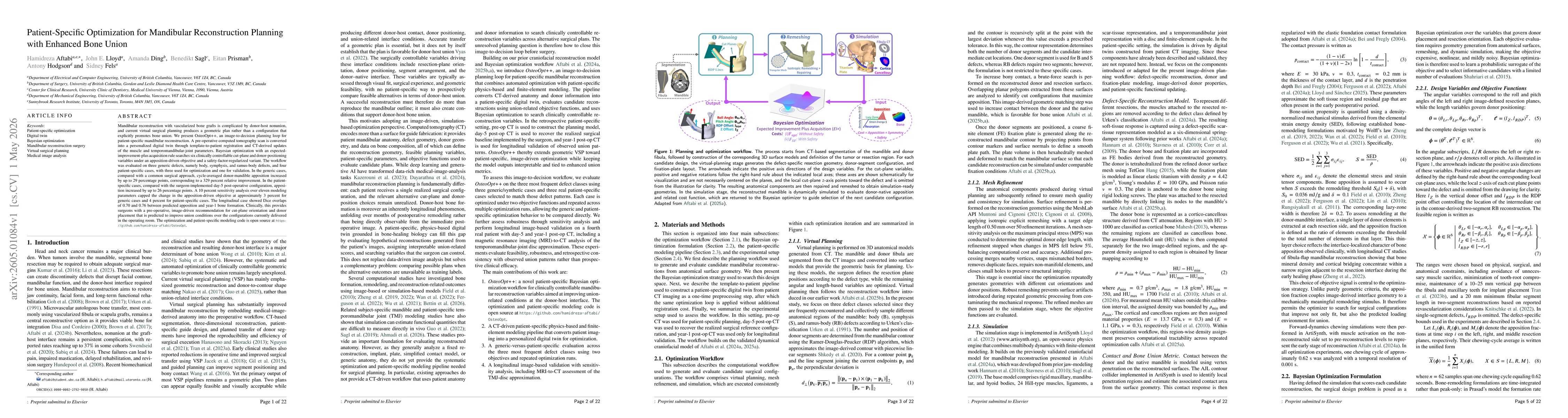 Thumbnail for Patient-Specific Optimization for Mandibular Reconstruction Planning with Enhanced Bone Union