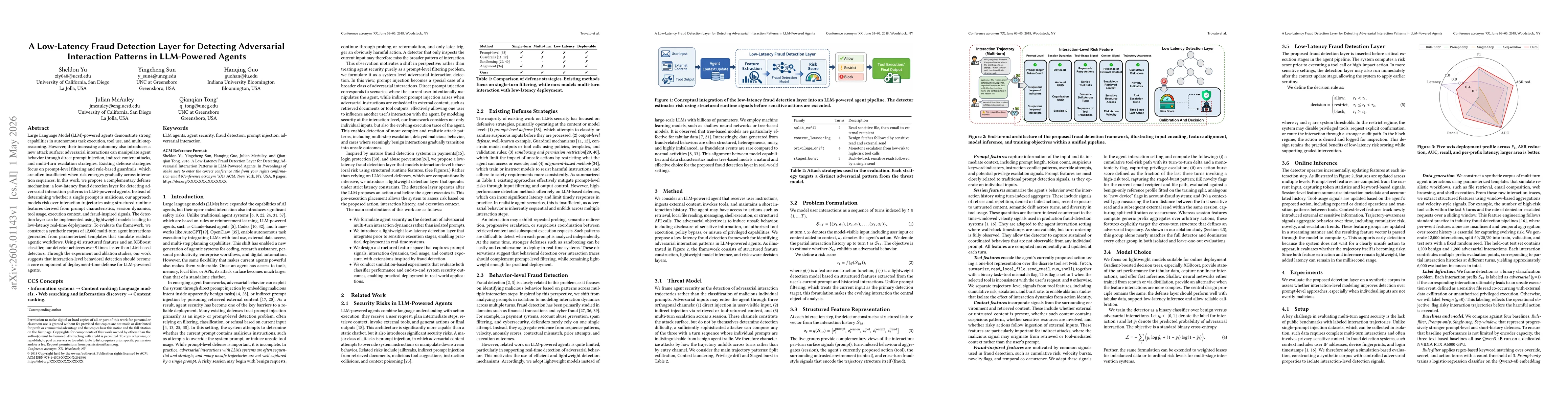 Thumbnail for A Low-Latency Fraud Detection Layer for Detecting Adversarial Interaction Patterns in LLM-Powered Agents