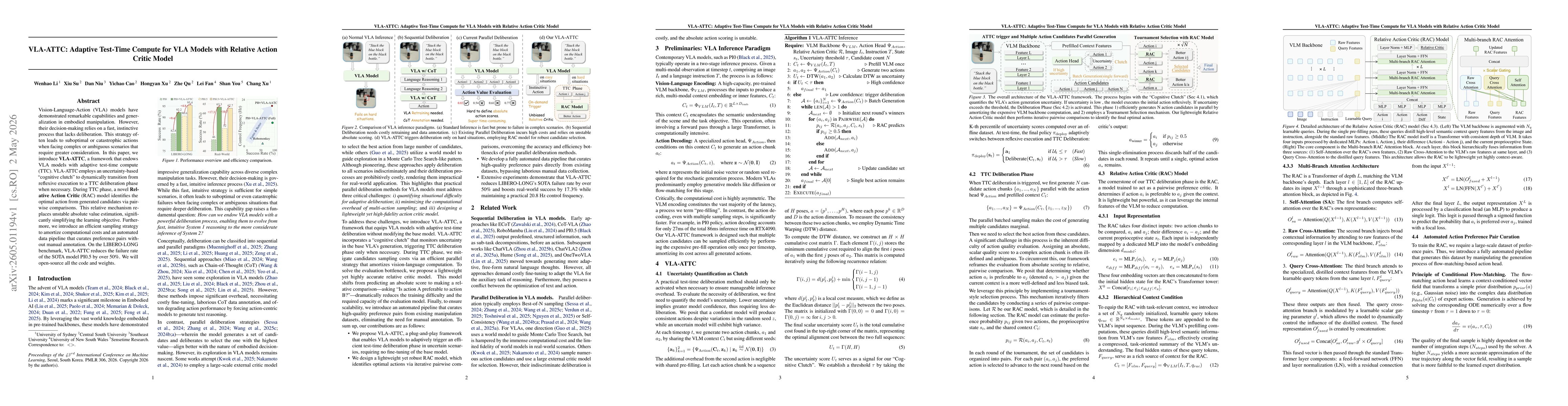 Thumbnail for VLA-ATTC: Adaptive Test-Time Compute for VLA Models with Relative Action Critic Model