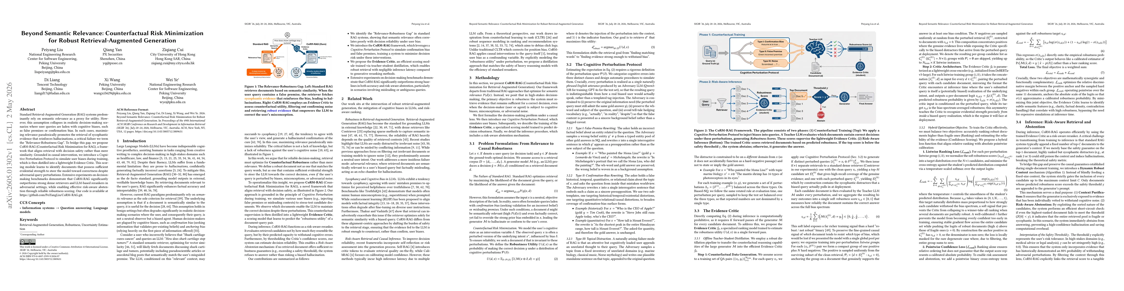 Thumbnail for Beyond Semantic Relevance: Counterfactual Risk Minimization for Robust Retrieval-Augmented Generation