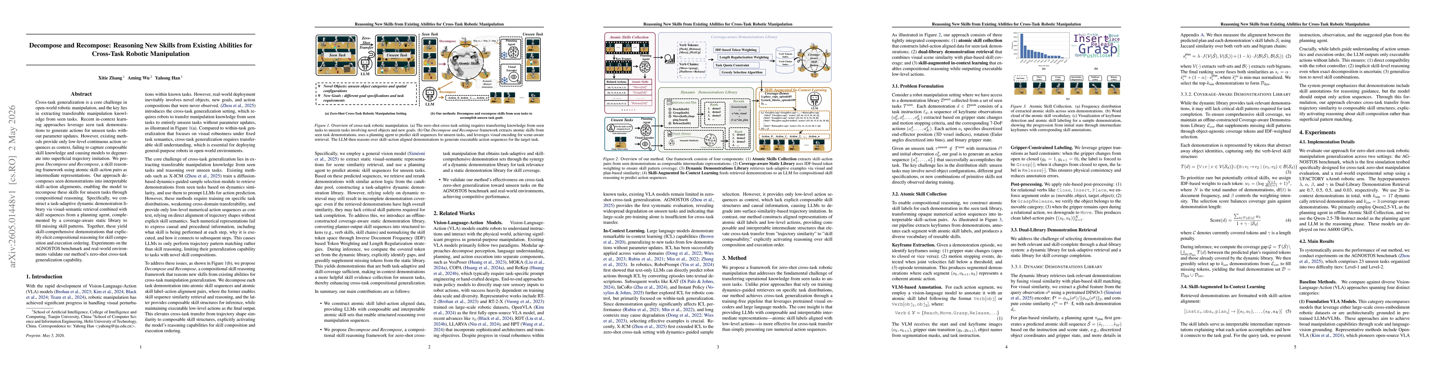 Thumbnail for Decompose and Recompose: Reasoning New Skills from Existing Abilities for Cross-Task Robotic Manipulation