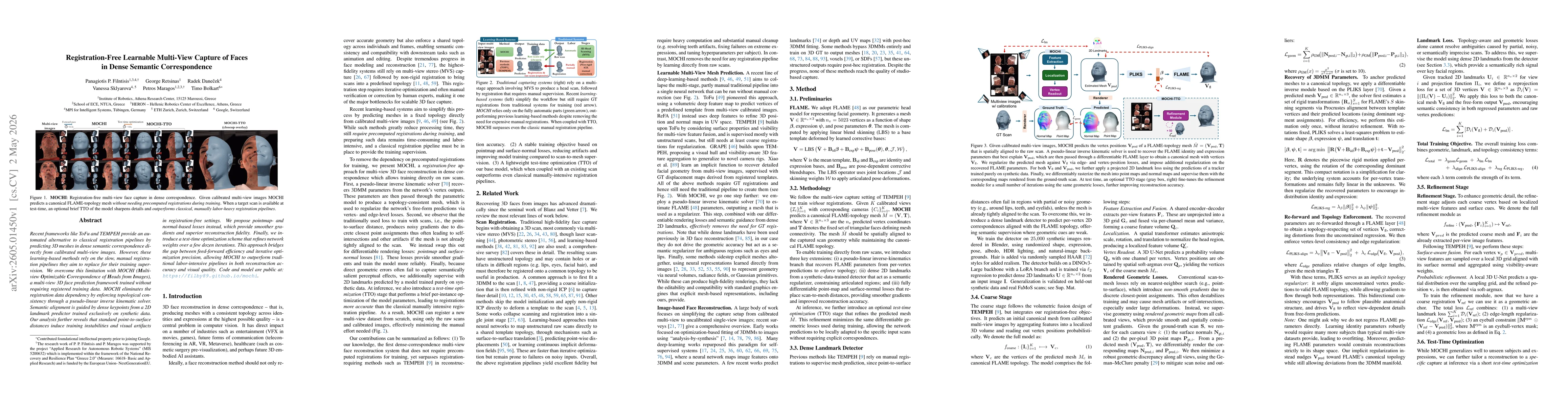 Thumbnail for Registration-Free Learnable Multi-View Capture of Faces in Dense Semantic Correspondence