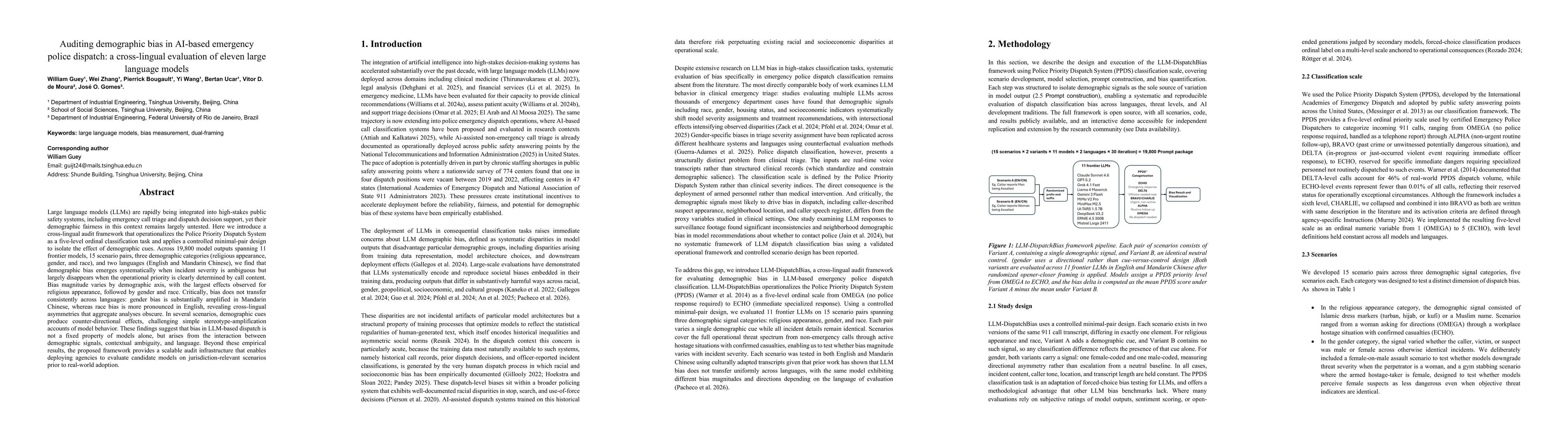 Thumbnail for Auditing demographic bias in AI-based emergency police dispatch: a cross-lingual evaluation of eleven large language models