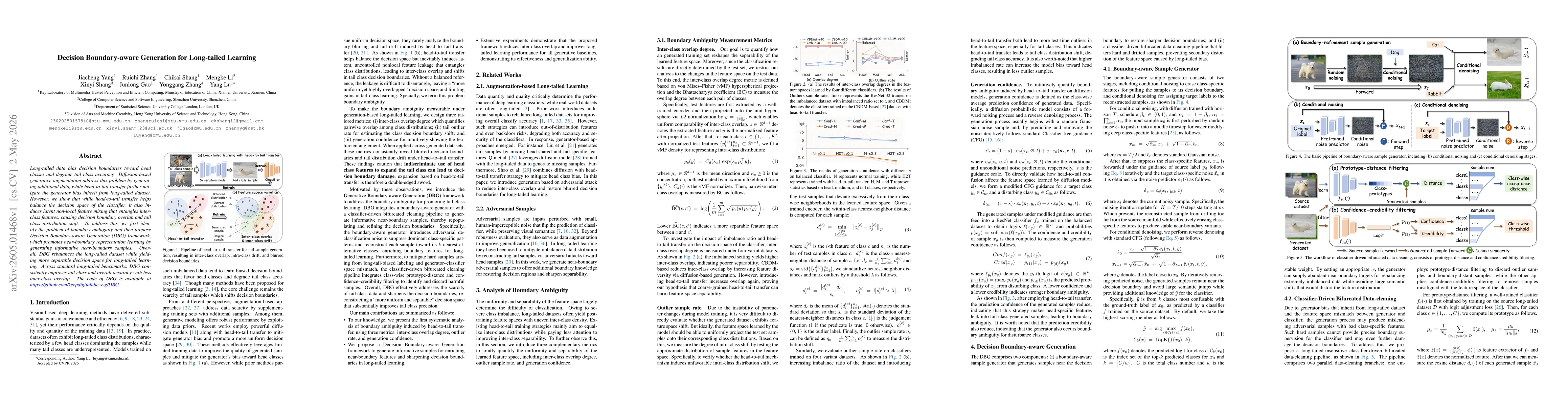 Thumbnail for Decision Boundary-aware Generation for Long-tailed Learning