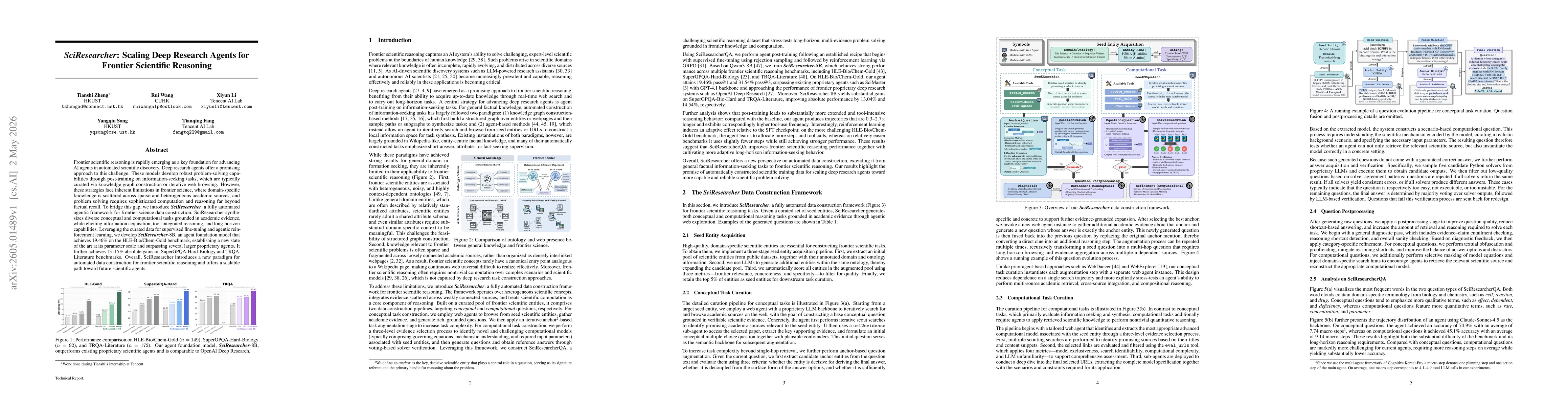 Thumbnail for SciResearcher: Scaling Deep Research Agents for Frontier Scientific Reasoning