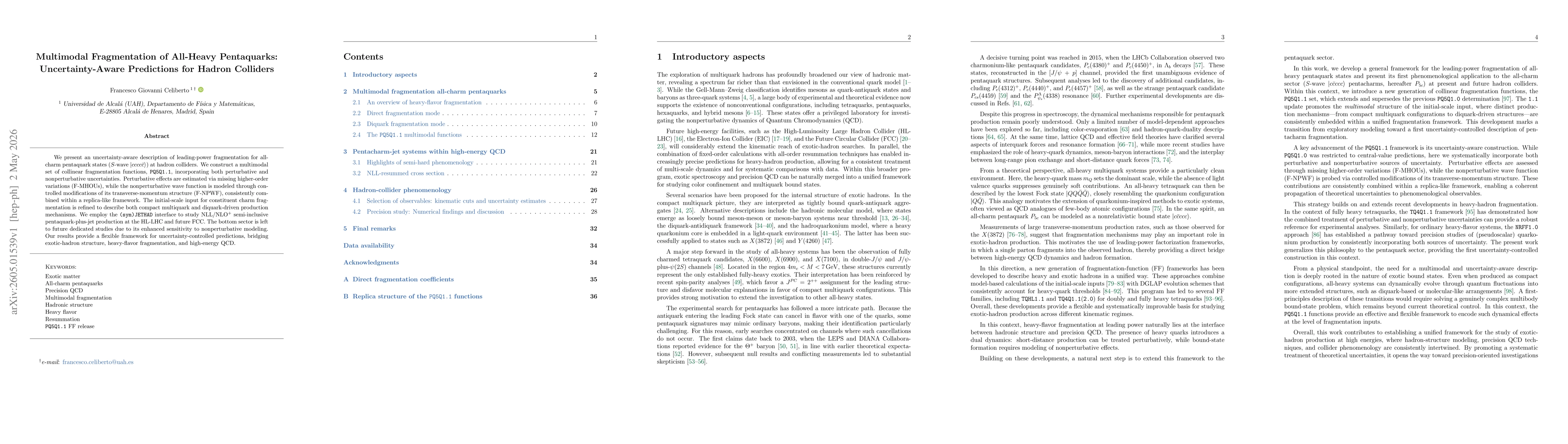 Thumbnail for Multimodal Fragmentation of All-Heavy Pentaquarks: Uncertainty-Aware Predictions for Hadron Colliders