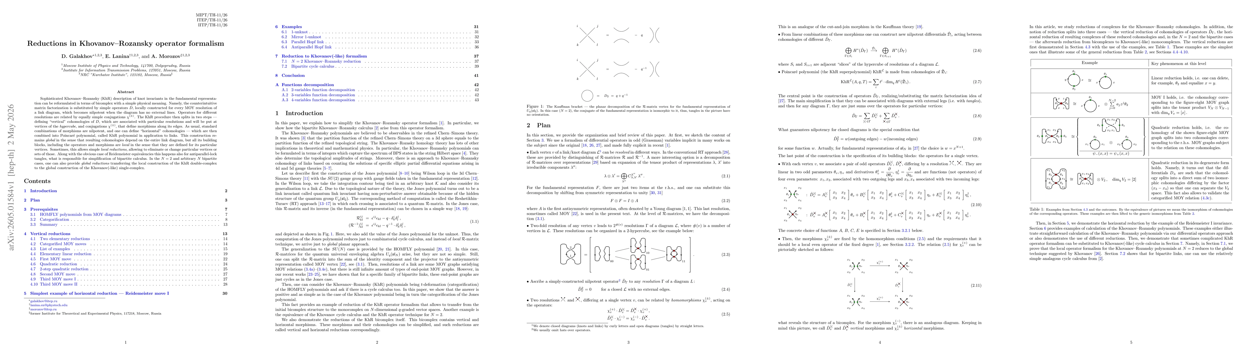 Thumbnail for Reductions in Khovanov-Rozansky operator formalism