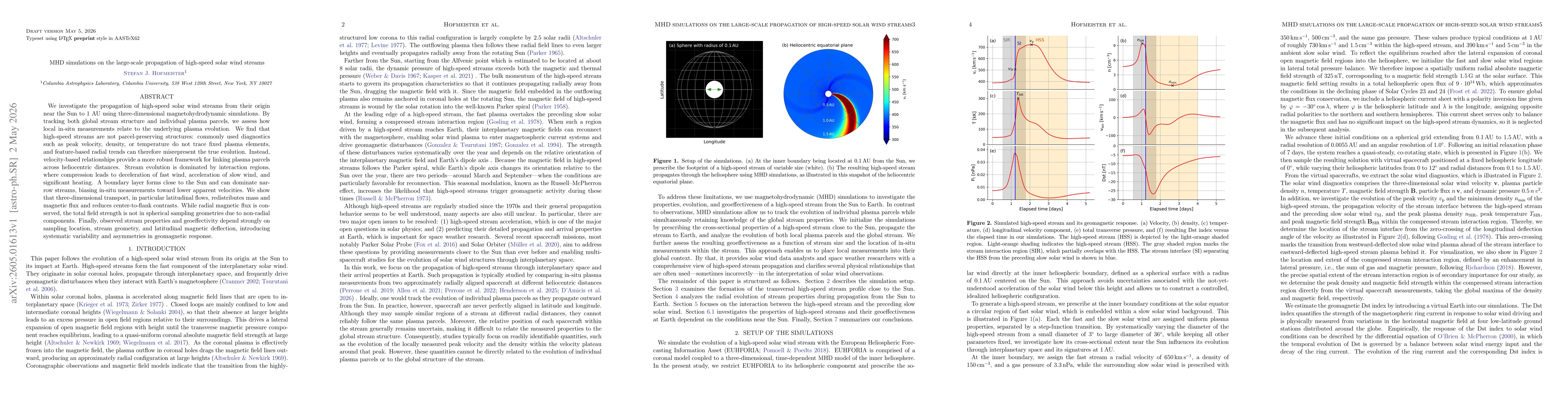 Thumbnail for MHD simulations on the large-scale propagation of high-speed solar wind streams