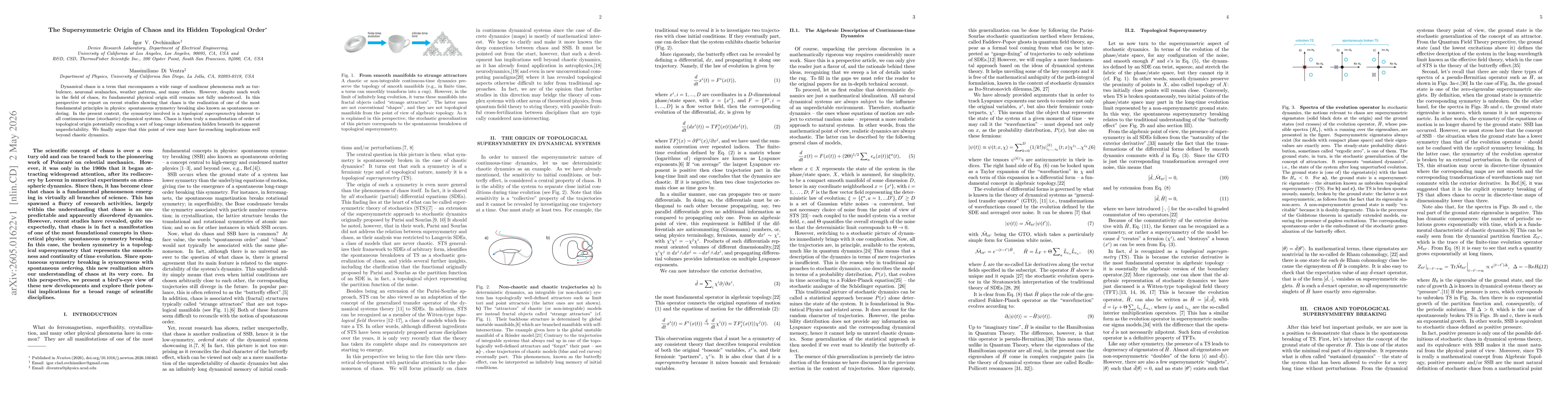 Thumbnail for The Supersymmetric Origin of Chaos and its Hidden Topological Order
