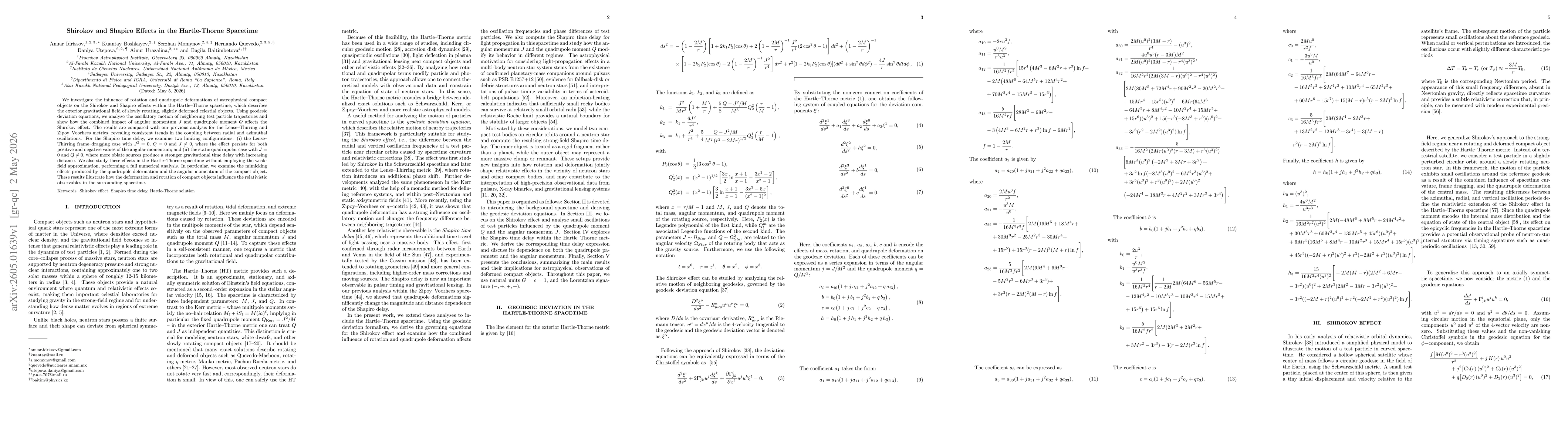 Thumbnail for Shirokov and Shapiro Effects in the Hartle-Thorne Spacetime