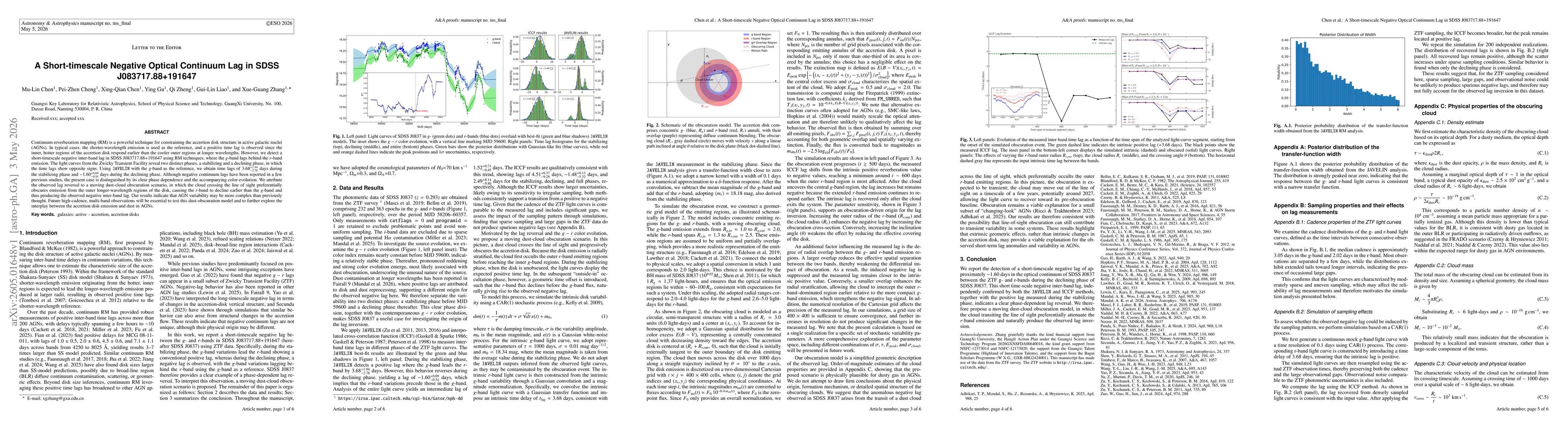Thumbnail for A Short-timescale Negative Optical Continuum Lag in SDSS J083717.88+191647