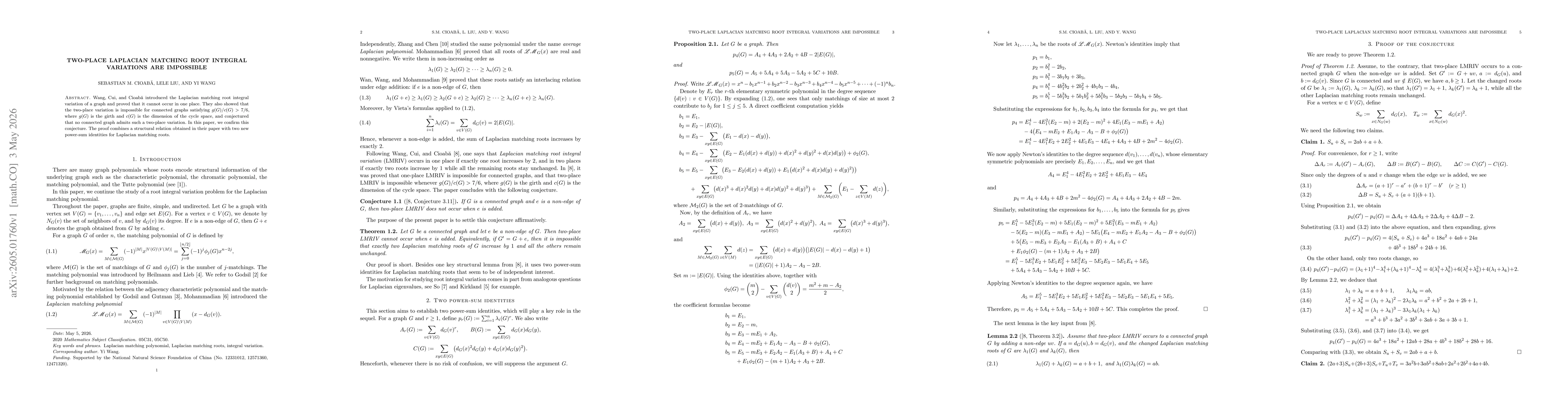 Thumbnail for Two-place Laplacian matching root integral variations are impossible