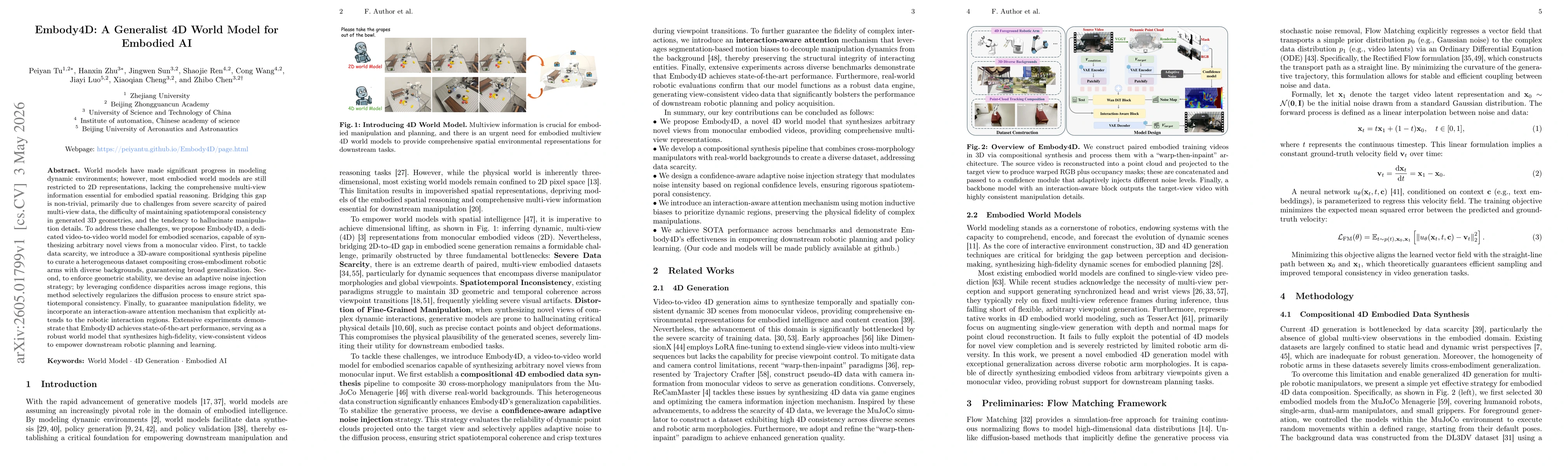 Thumbnail for Embody4D: A Generalist 4D World Model for Embodied AI