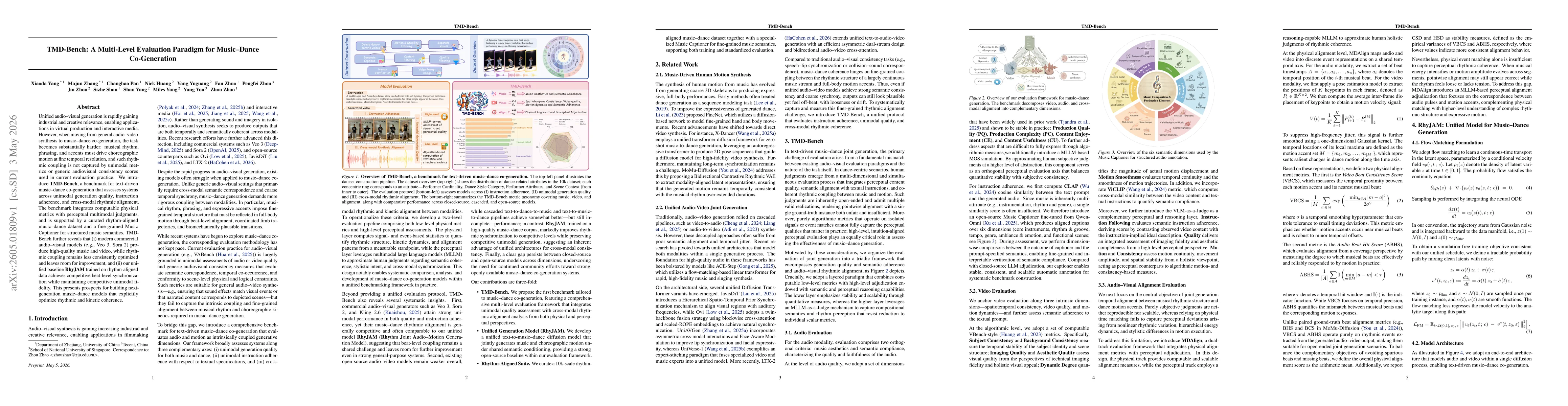 Thumbnail for TMD-Bench: A Multi-Level Evaluation Paradigm for Music-Dance Co-Generation