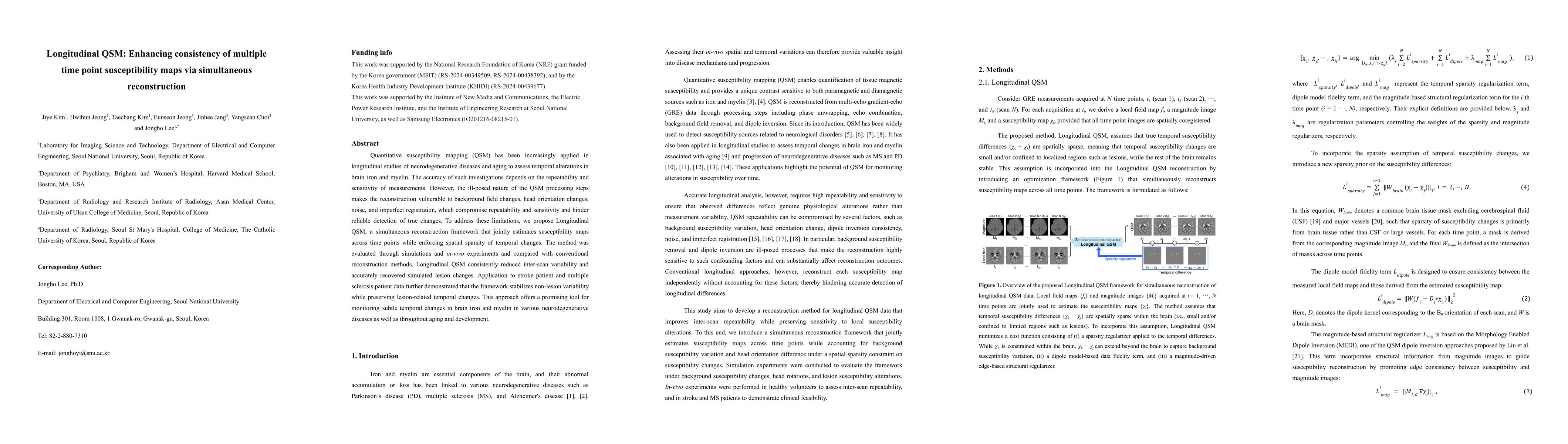 Thumbnail for Longitudinal QSM: Enhancing consistency of multiple time point susceptibility maps via simultaneous reconstruction