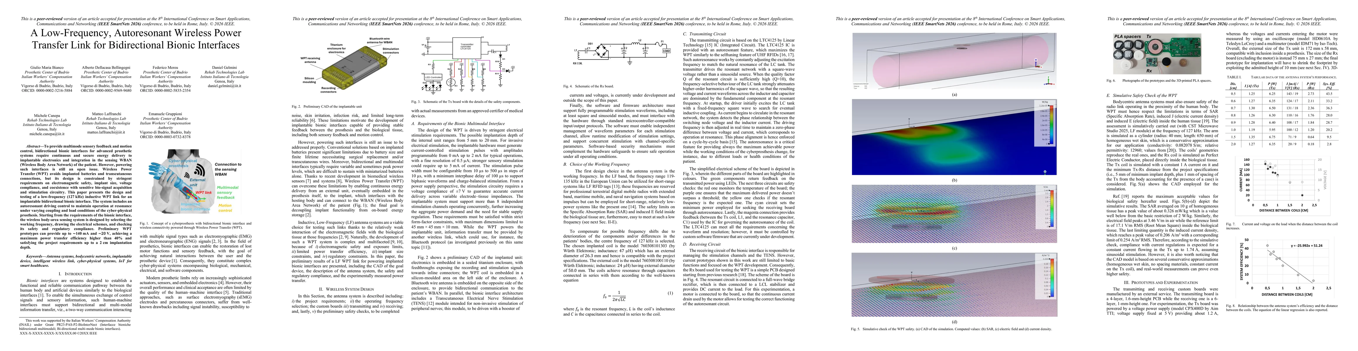 Thumbnail for A Low-Frequency, Autoresonant Wireless Power Transfer Link for Bidirectional Bionic Interfaces