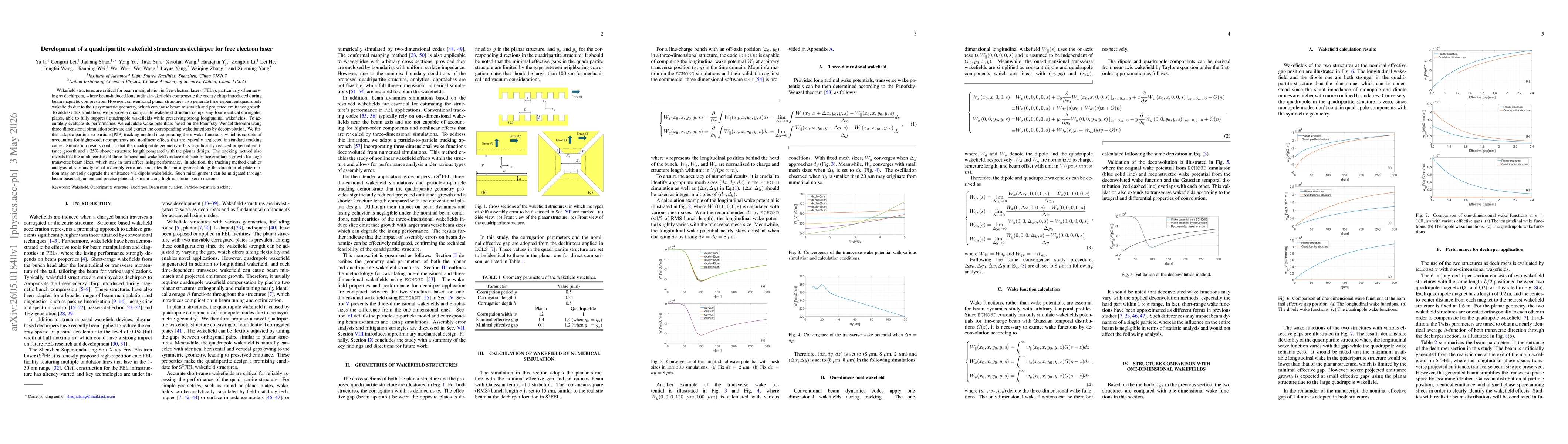 Thumbnail for Development of a quadripartite wakefield structure as dechirper for free electron laser