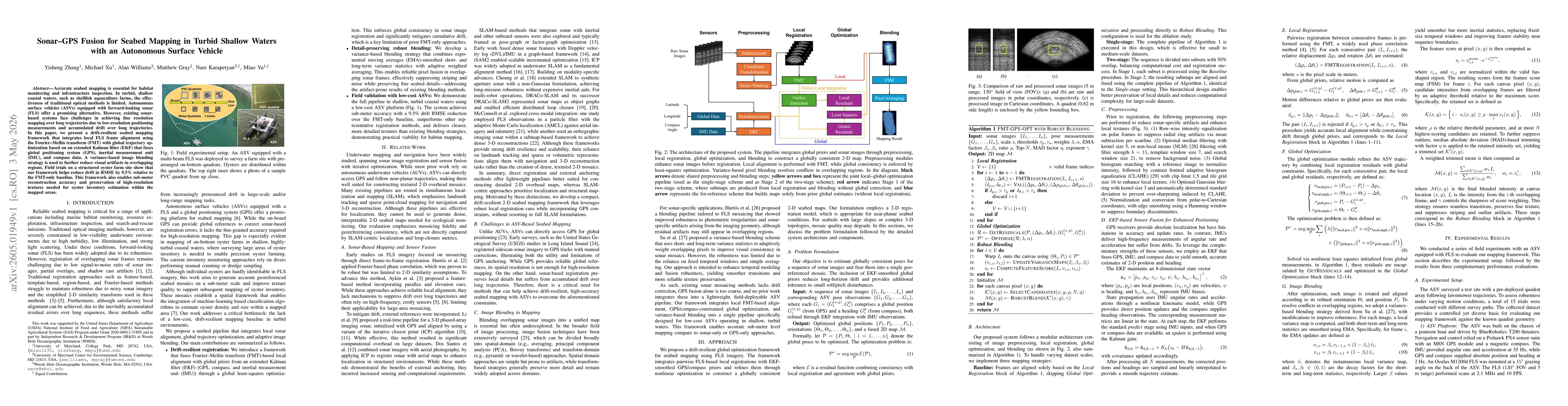 Thumbnail for Sonar-GPS Fusion for Seabed Mapping in Turbid Shallow Waters with an Autonomous Surface Vehicle